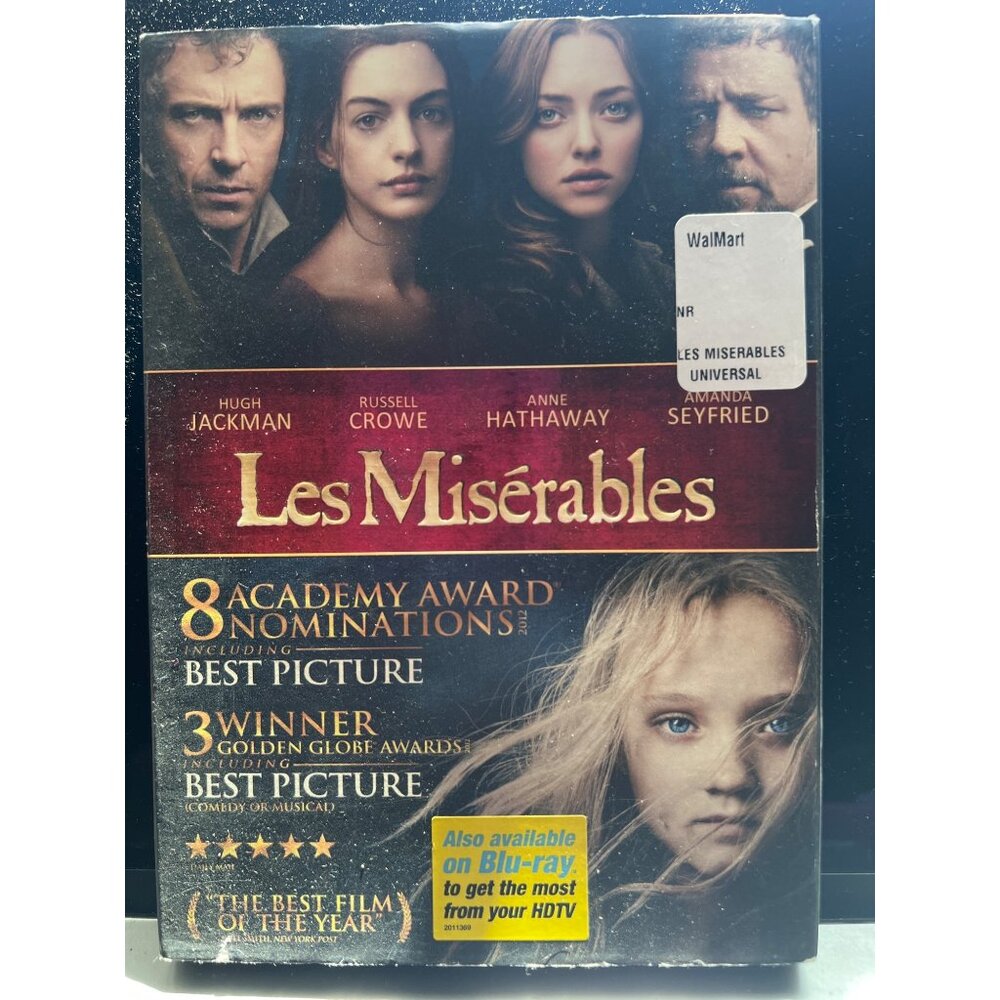 Les Miserables Blu-Ray DVD Victor Hugo Hugh Jackman Russell Crowe Anne Hathaway